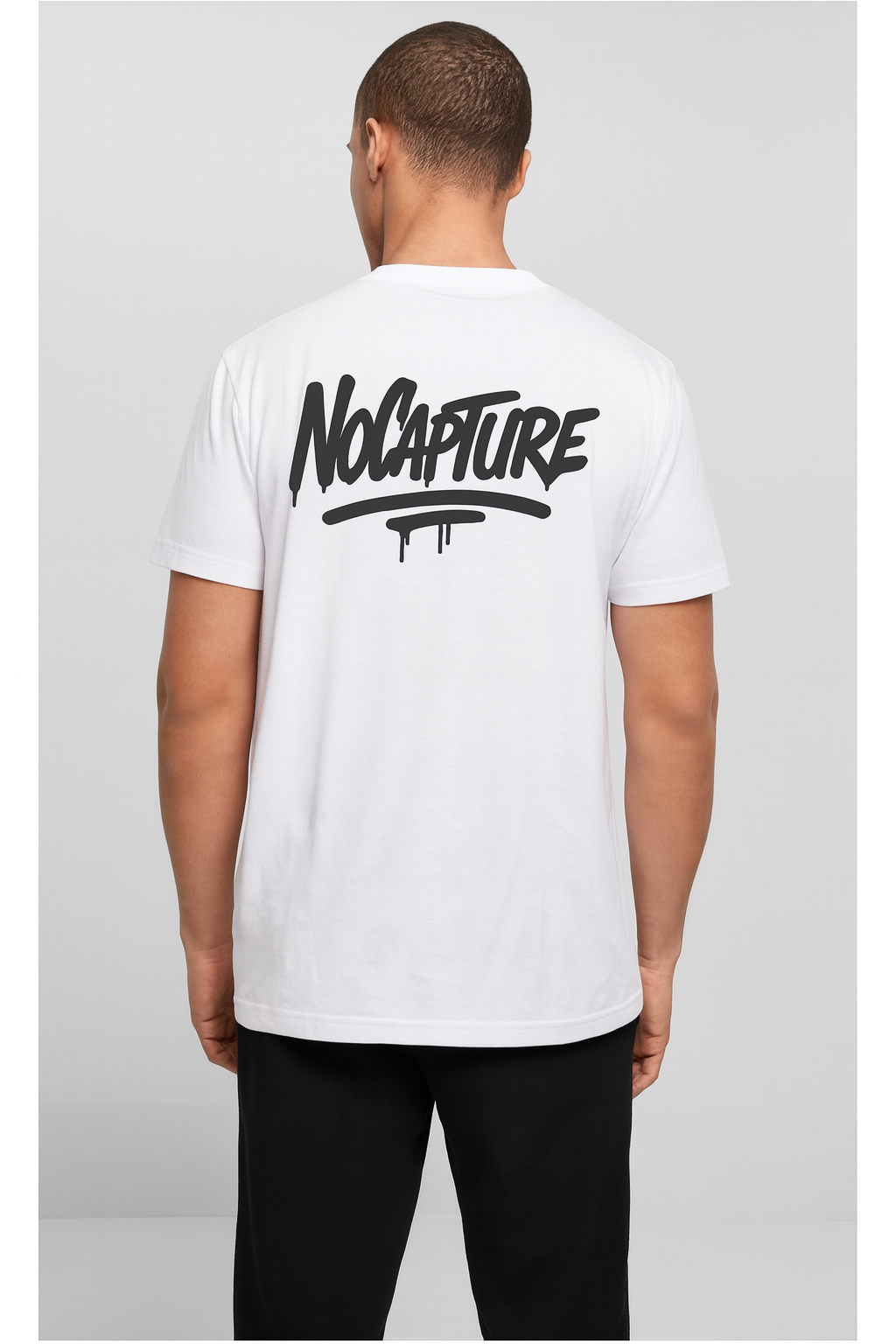 Oversized T-Shirt Wit Zwart Unisex
