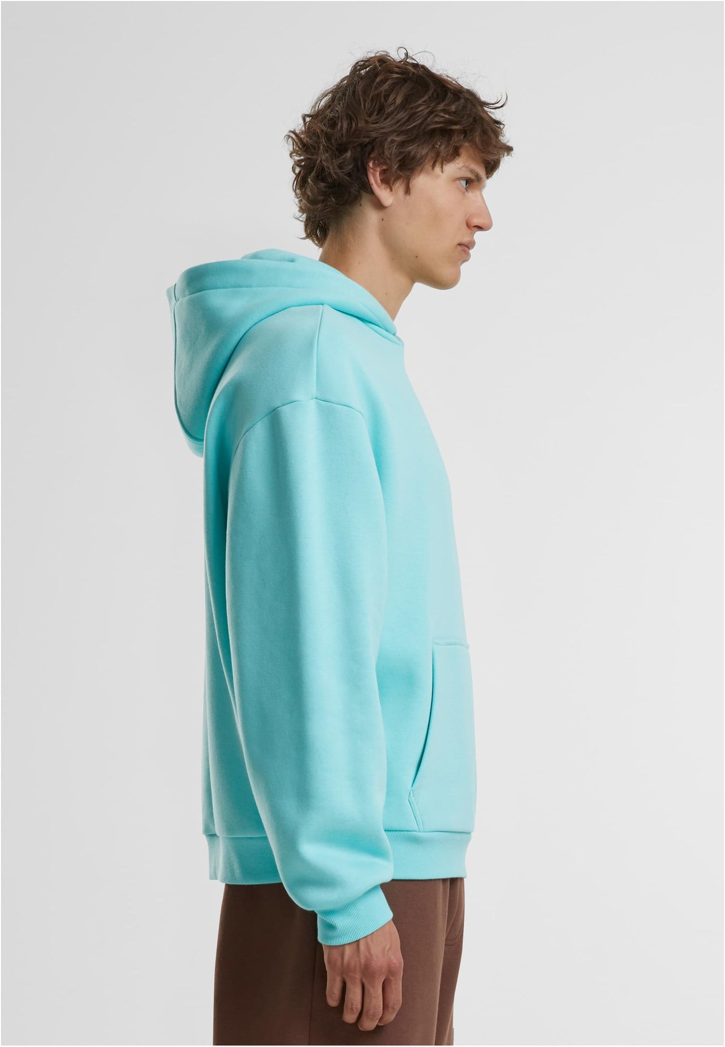 Men Berylblue Fluffy Oversized Hoody Black & White