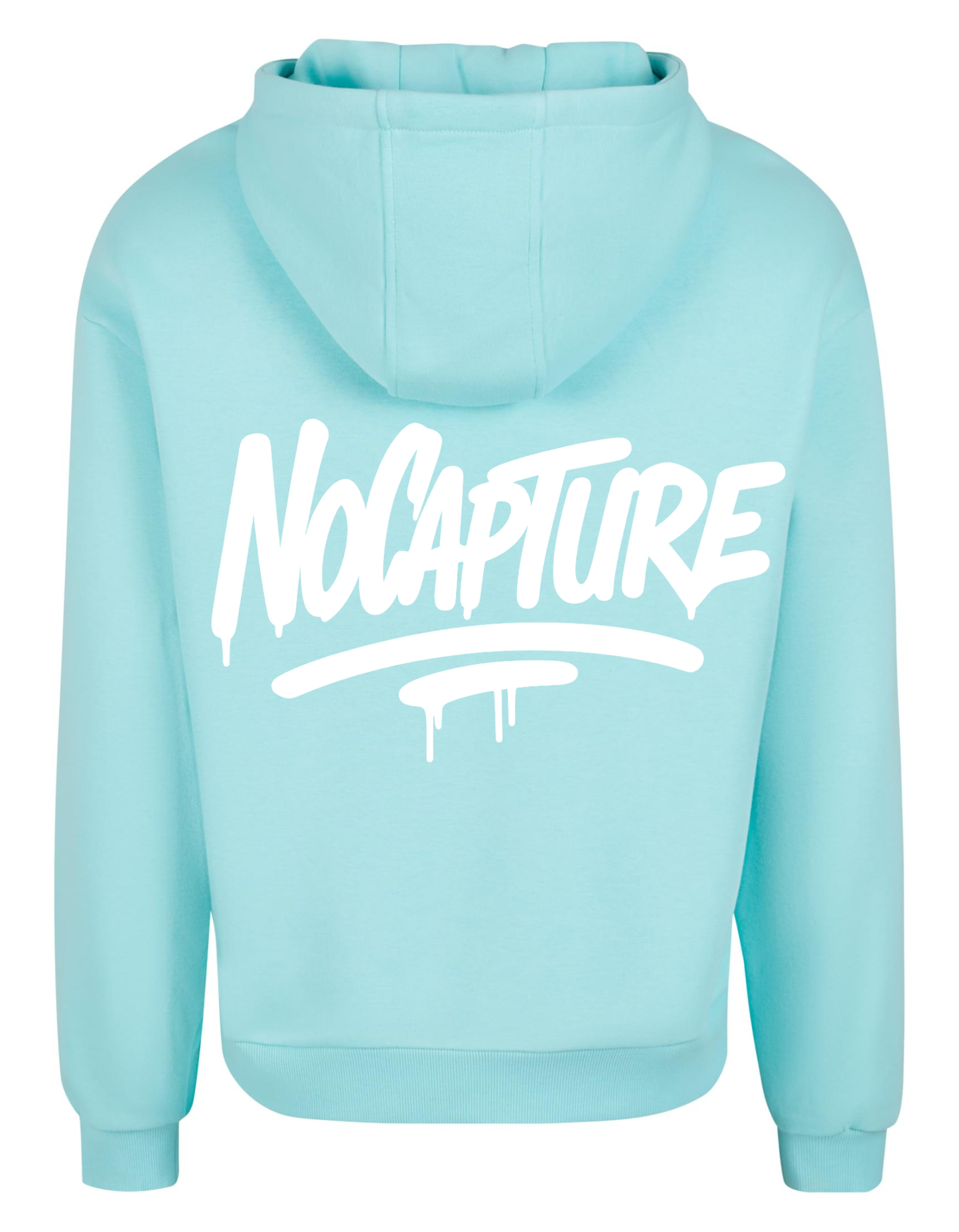 Men Berylblue Fluffy Oversized Hoody Black & White