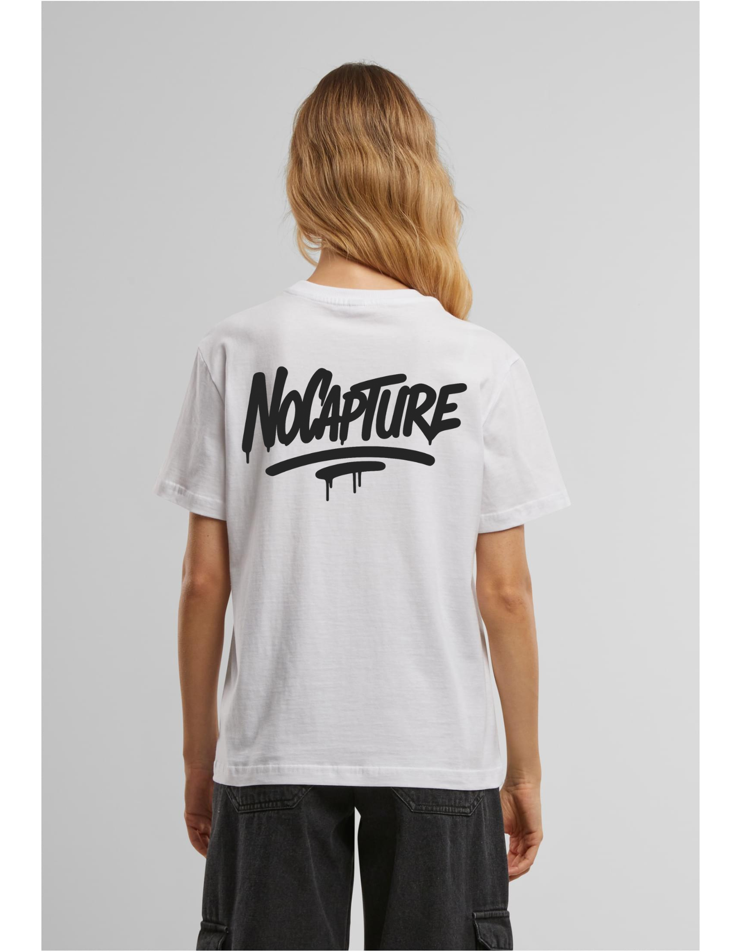 Oversized T-Shirt Wit Zwart Unisex