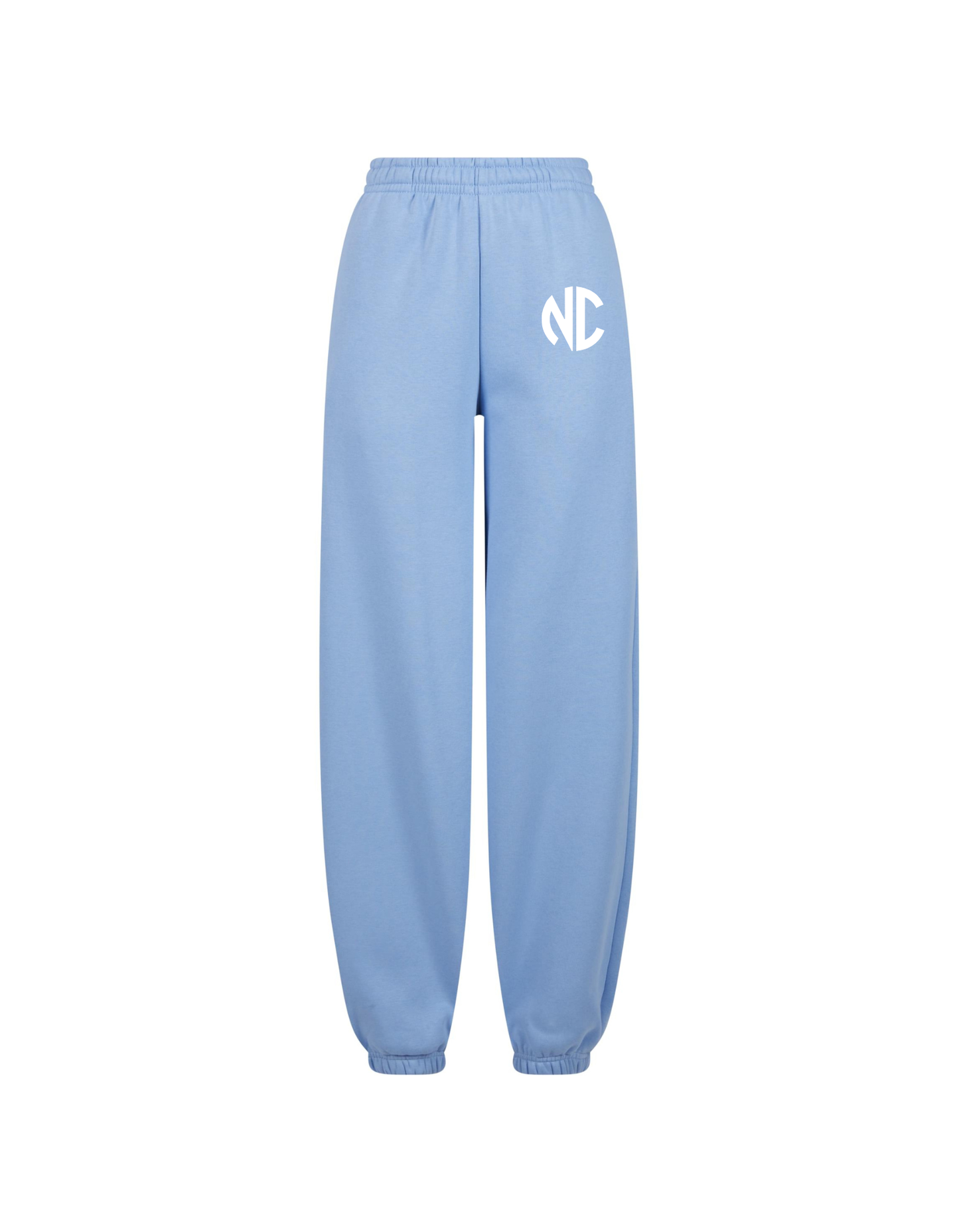 Ladies Fluffy Sweatpants NC Powderblue & White
