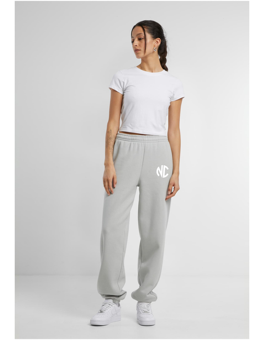Ladies Fluffy Sweatpants NC Lightasphalt & White