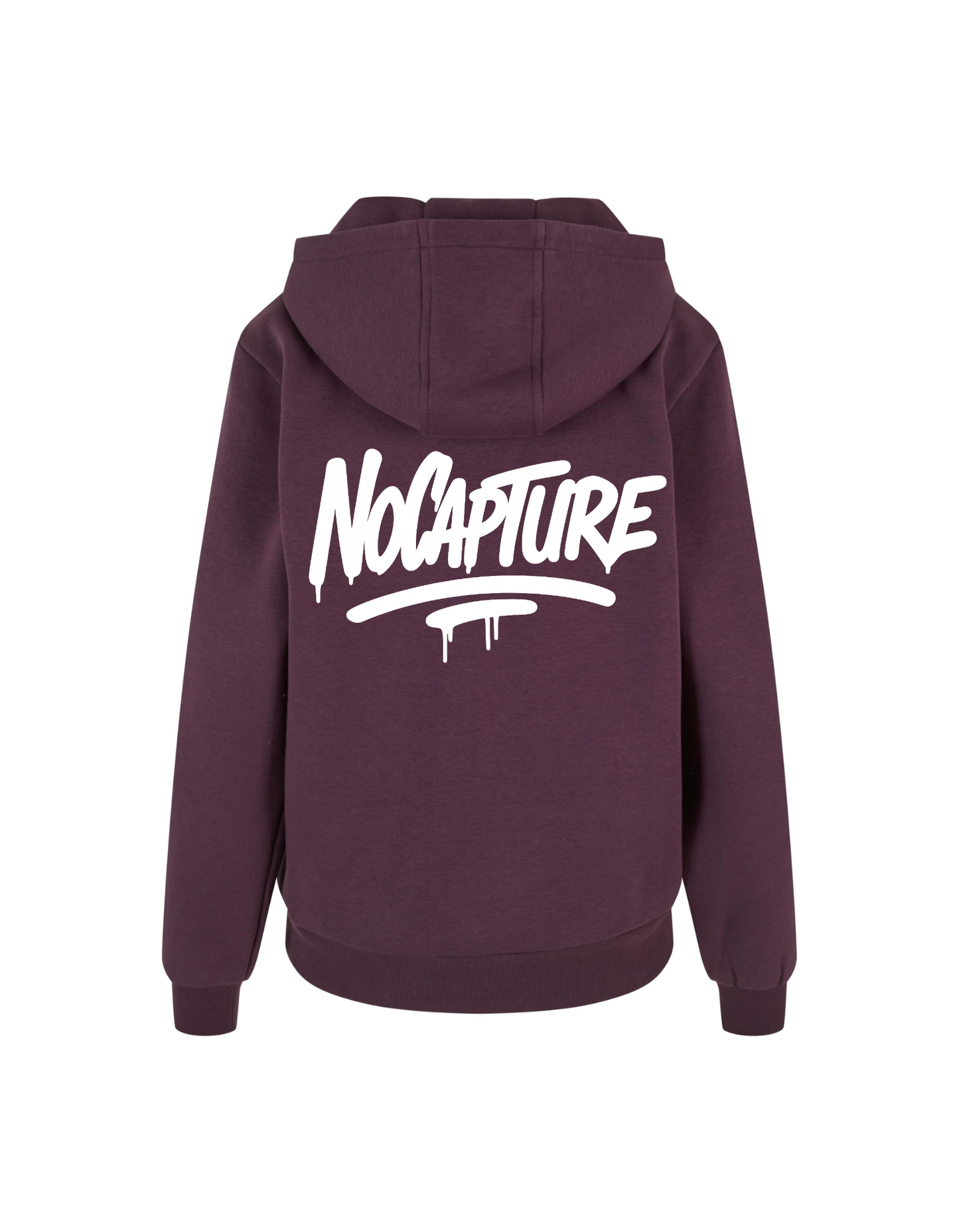 Ladies Fluffy Hoodie NC Plumpurple & White
