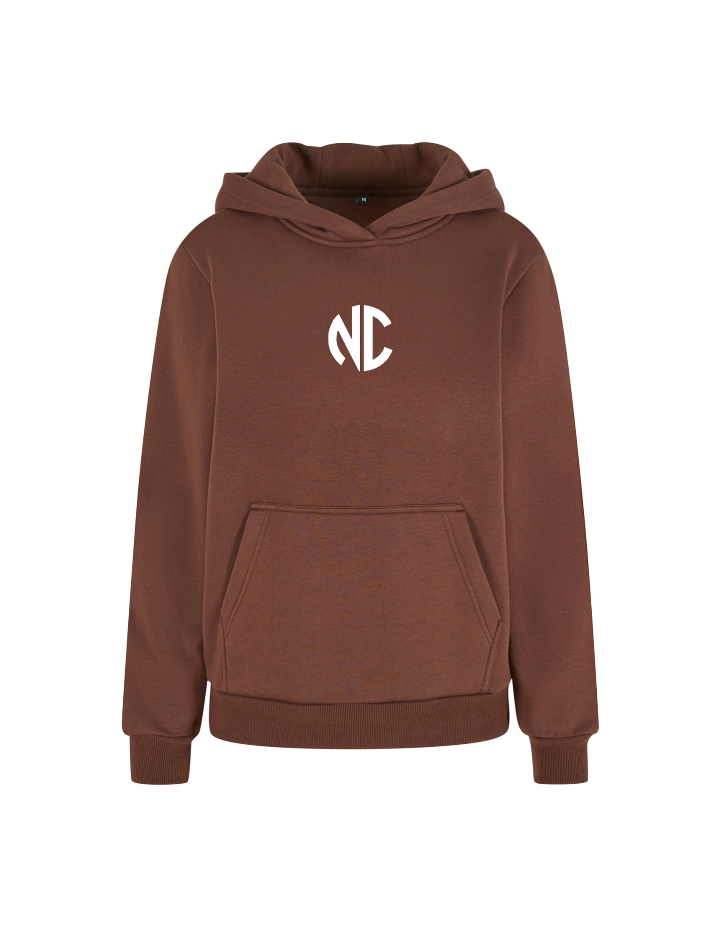 Ladies Fluffy Hoodie NC Chocolatebrown & White