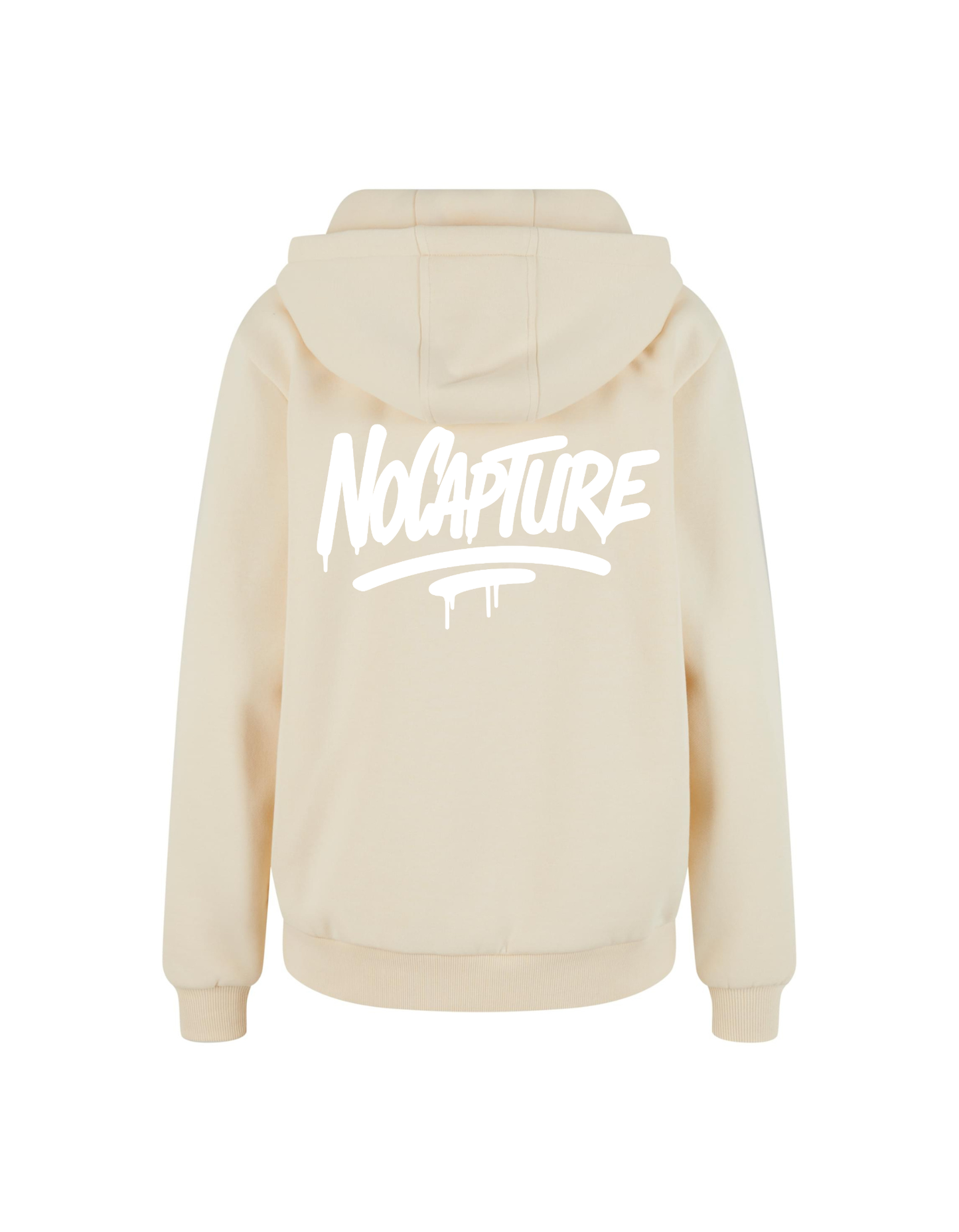 Ladies Fluffy Hoodie NC Whitesand & White