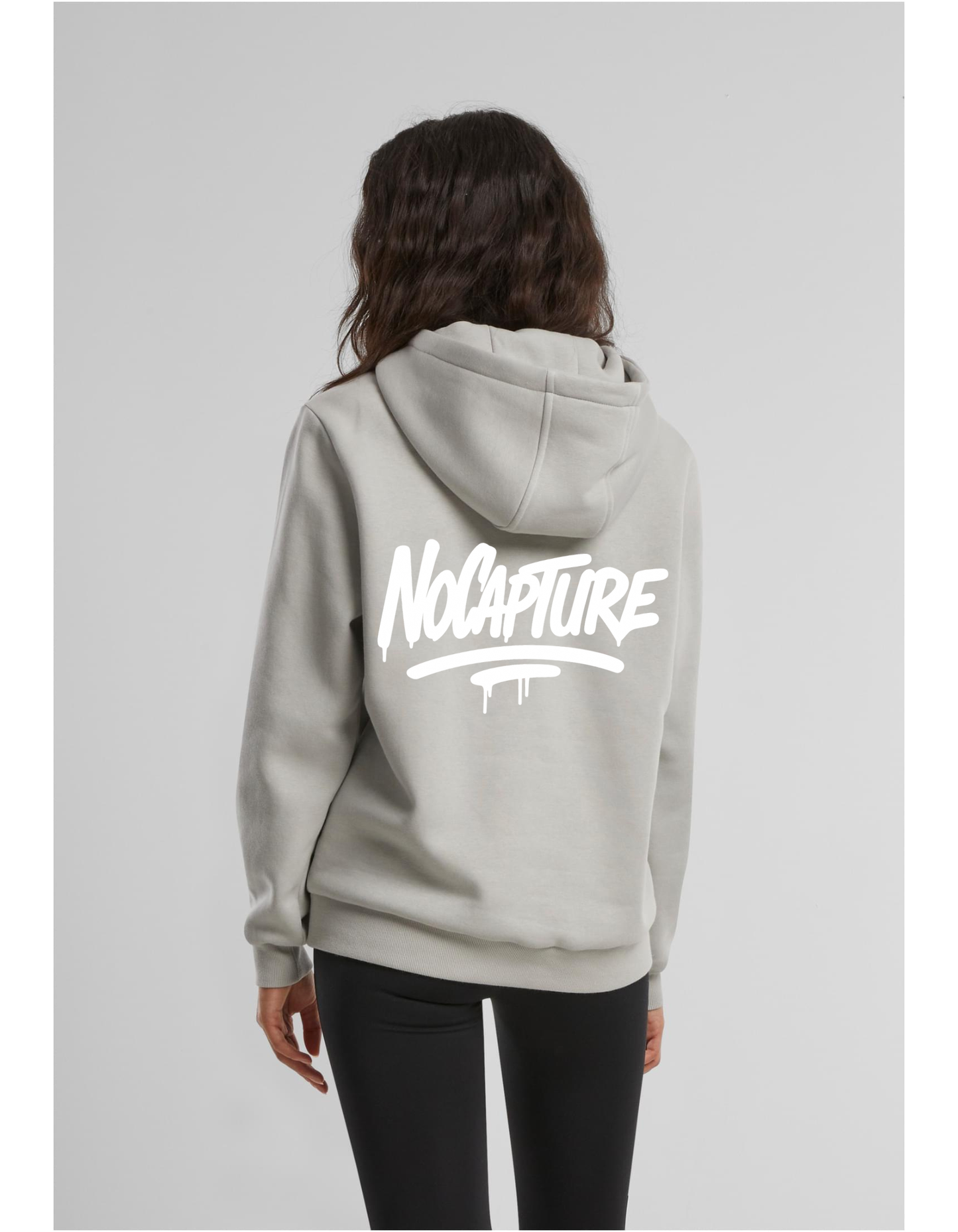 Ladies Fluffy Hoodie NC Lightasphalt & White