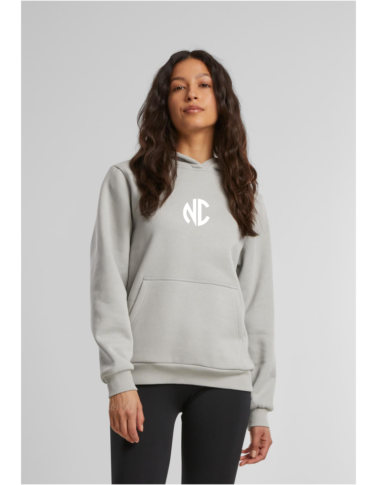 Ladies Fluffy Hoodie NC Lightasphalt & White