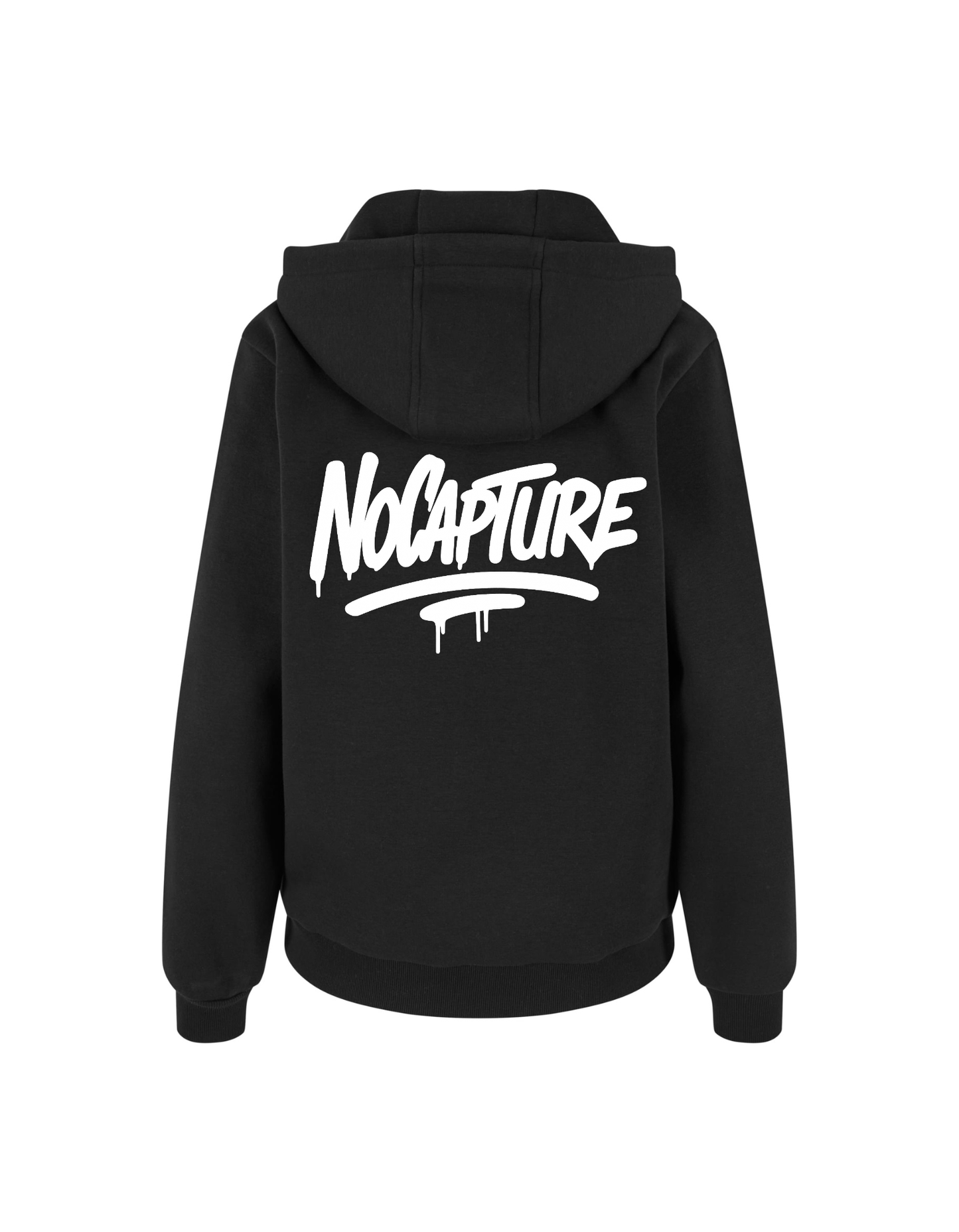 Ladies Fluffy Hoodie NC Black & White