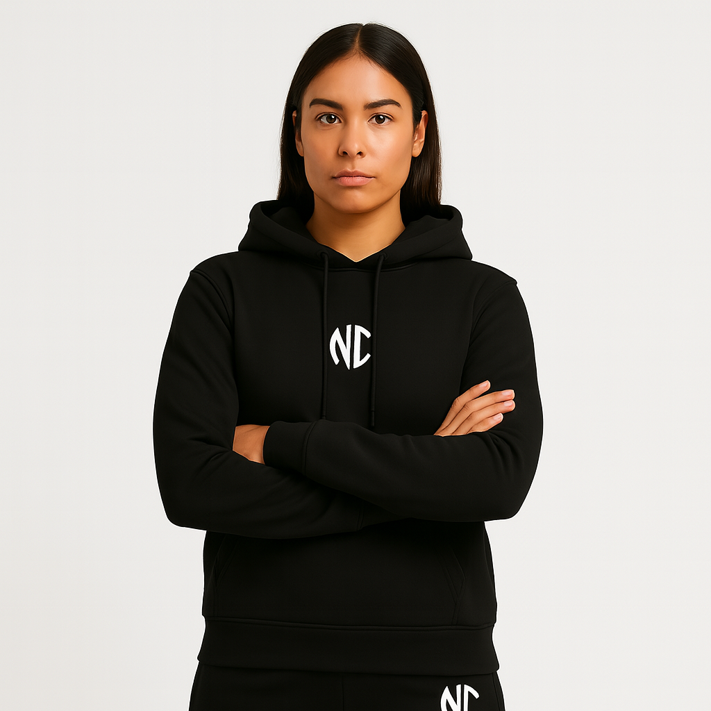Black NC Fluffy Set Hoodie & Broek