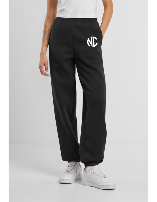 Ladies Fluffy Sweatpants NC Black & White