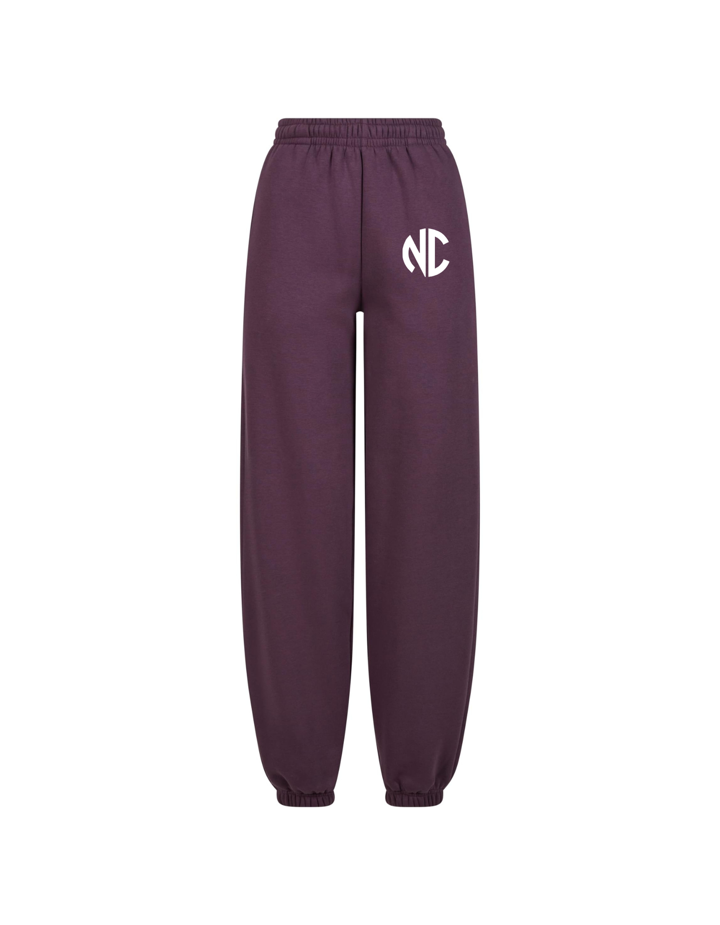 Ladies Fluffy Sweatpants NC Plumpurple & White
