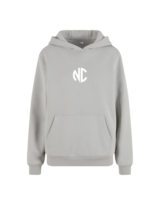Ladies Fluffy Hoodie NC Lightasphalt & White